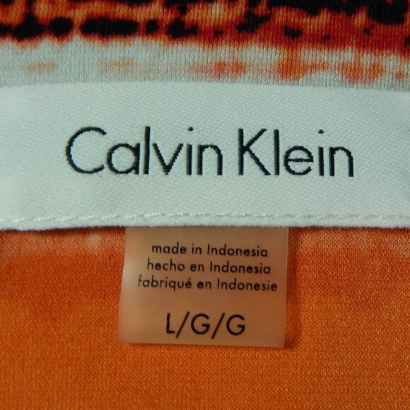 Calvin Klein Multicolored Pleated Neck Sleeveless Career Top Size Medium EUC - Picture 9 of 11